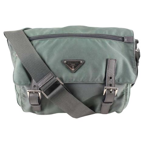 prada messenger bag green|prada nylon messenger bag vintage.